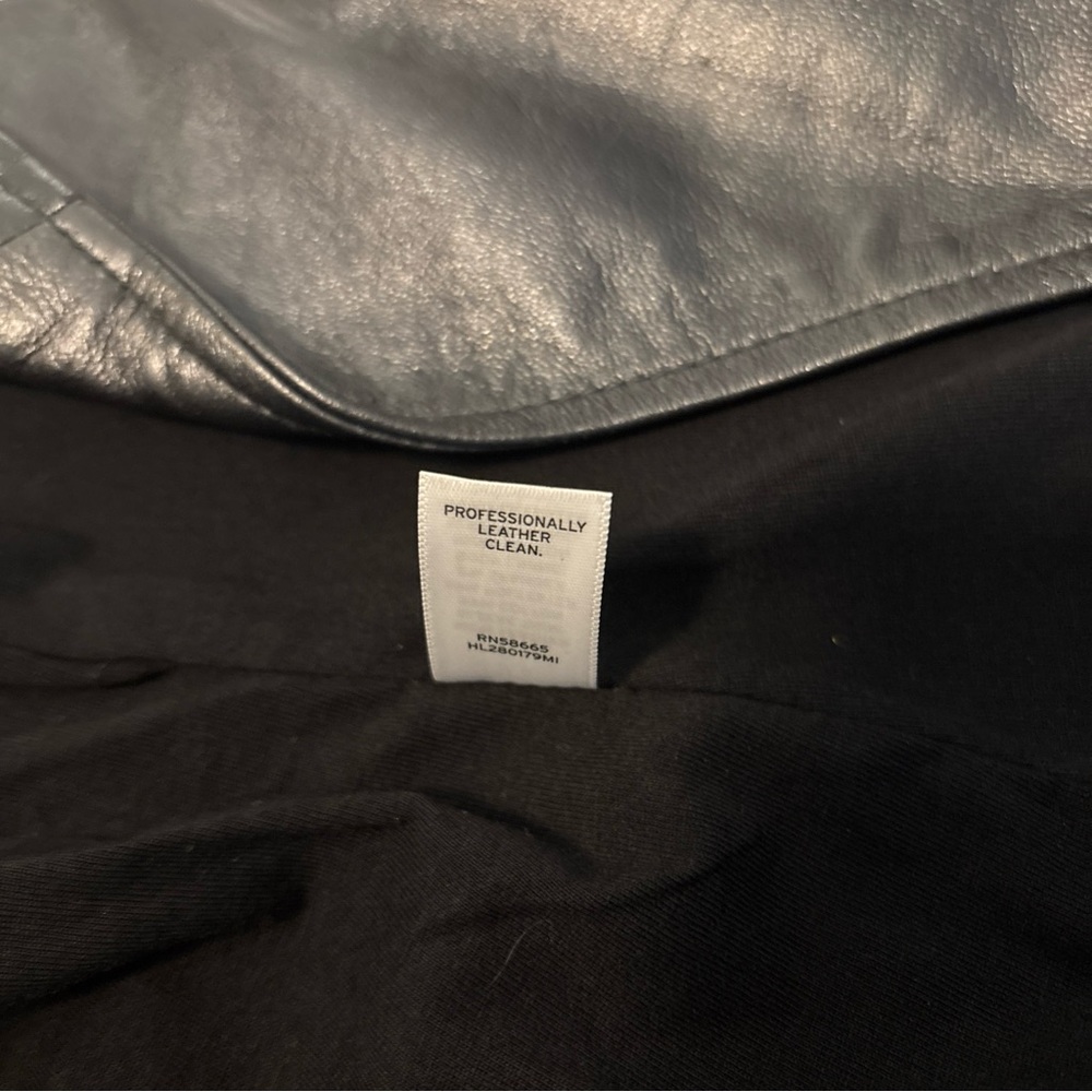 Trouve Soft Leather Moto Jacket Gunmetal Gray Stretch Women SZ Med Asymmetrical - Picture 5 of 16